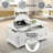 Emmett Rectangular Coffee Table with Storage in White Washed