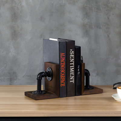 Wood Non-Skid Bookends