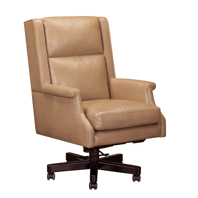 Chaise de bureau en cuir, Marron clair