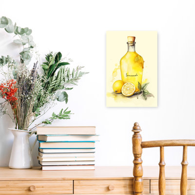 Art mural contemporain avec limonade