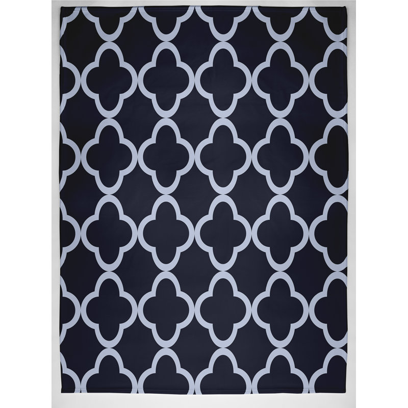 Amaia Plain Weave / Muslin Throw Blanket, Navy