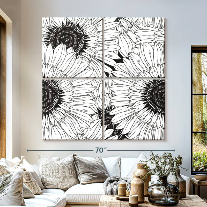 Harnek Sunflower Series, 57" H x 57" W