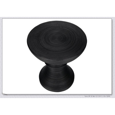 Table d'appoint ronde contemporaine pour une utilisation intérieure et extérieure, résistante aux intempéries et peu encombrante, idéale pour le salon, la chambre à coucher ou le patio.