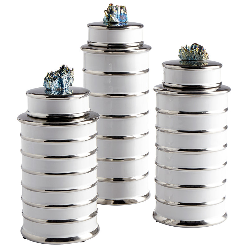 Tower Ceramic / Porcelain Table Vase, 10.5" H x 5" W x 5" D