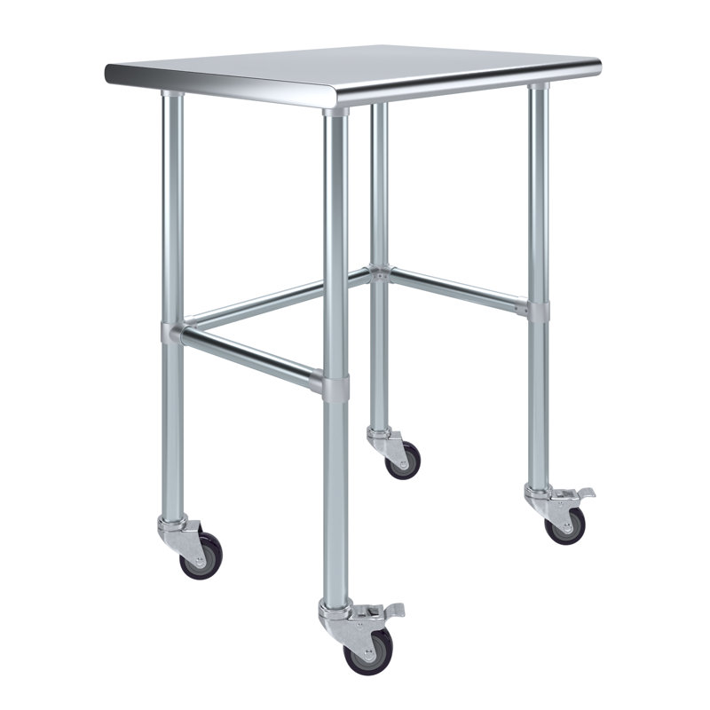 Table de travail en acier inoxydable, H 38 po x L 30 po x l 24 po