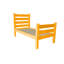  Structure de lit simple en bois massif Lexington Orange - simple, orange