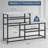 Shoe Rack Bench With Seat, 5-Tier Free Standing Shoe Storage Organizer For Entryway, Hallway, And Closet, Sturdy Metal Frame With Adjustable Feet