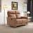 Hogansville 54.4" Wide Modern Comfortable Upholstered Standard Manual Reclining Loveseat