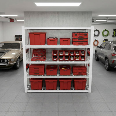 Heavy-Duty 5-Tier Wire Shelving Unit - 3000 LBS Total Capacity With Adjustable Heights & Reinforced Construction For Garage, Warehouse & Industrial Storage