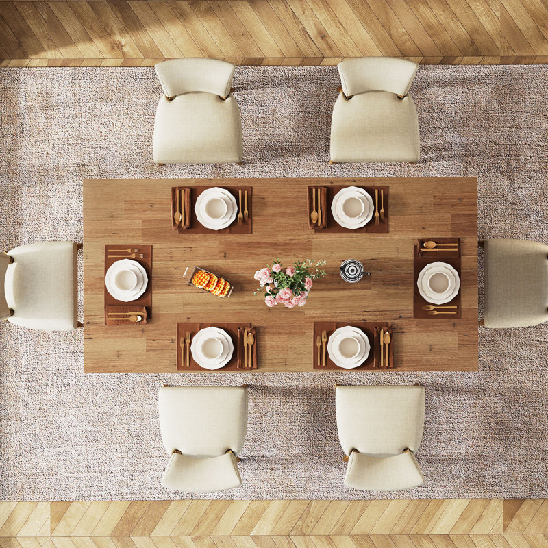 Table de salle à manger pour 6 personnes Rahn, Noyer