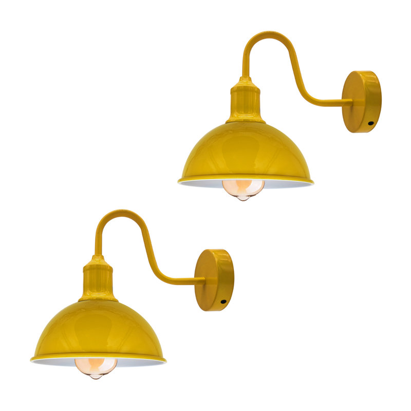 Fosdick Armed Sconce, Yellow/White