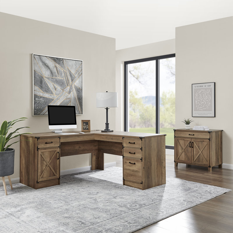 Nguyen L-Shaped Executive Desk Office Set