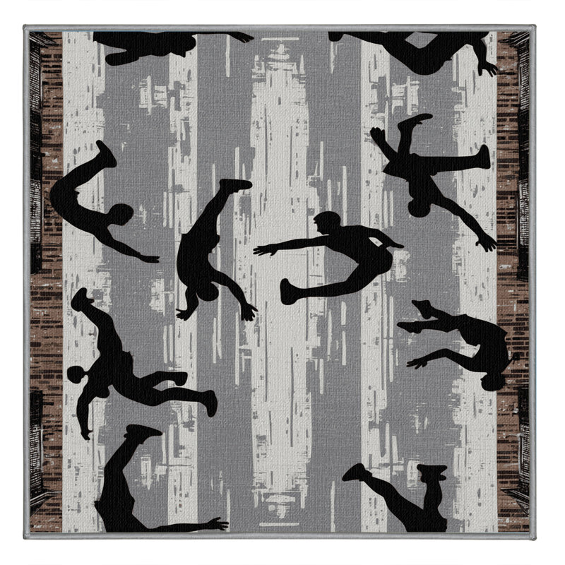 Tapis lavable Parkour Sports, Carré 7 pi x 7 pi