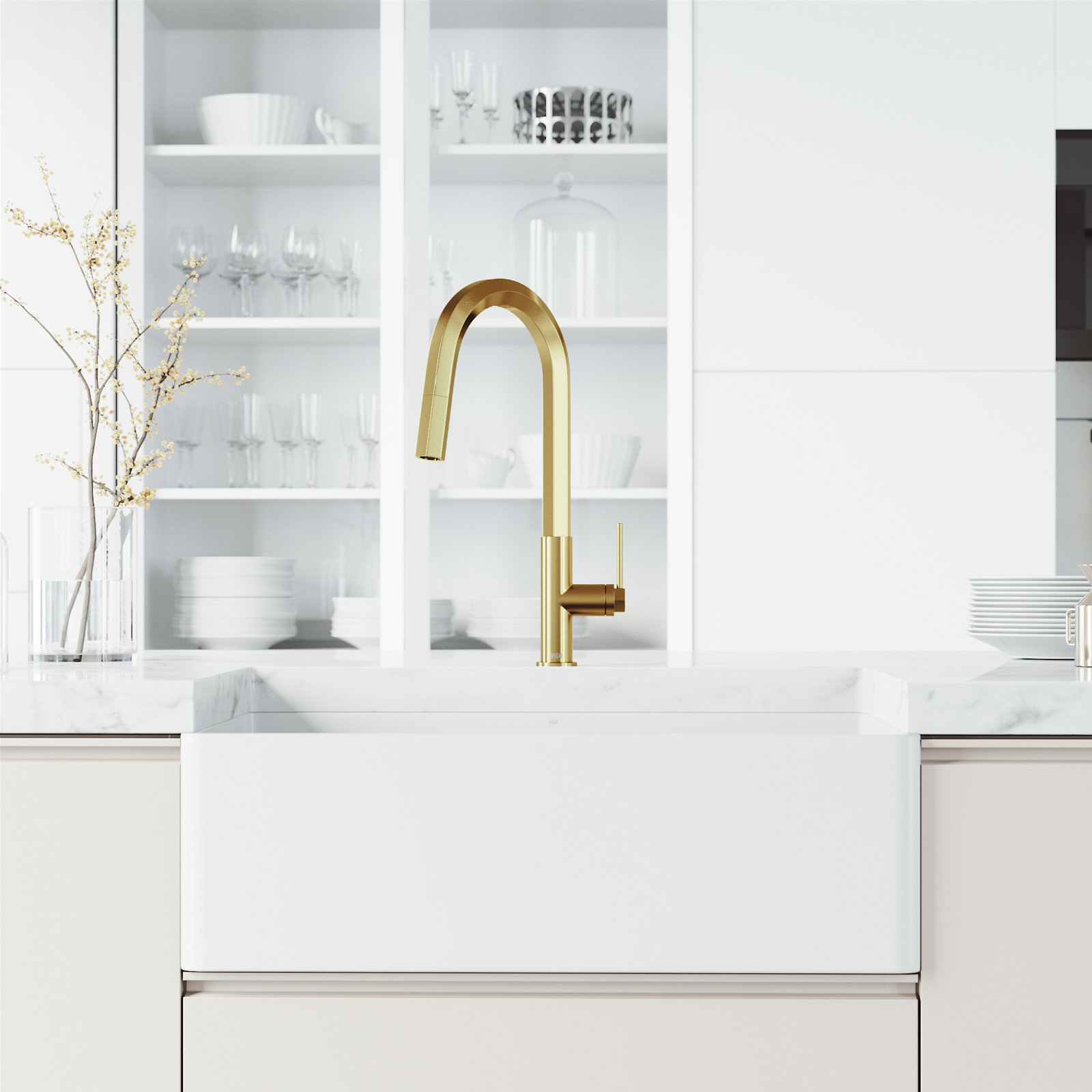 Hart Pull-Down Kitchen Faucet, Matte Brushed Gold