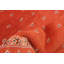 Tapis orange en laine noué à la main de conception unique 6 pi 8 po x 8 pi 1 po nouvel âge Moorehouse
