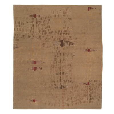 Prati Abstract Area Rug in Brown/Gold