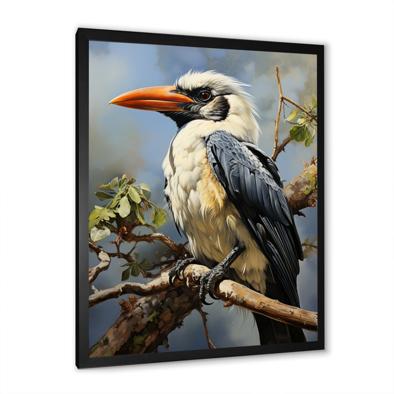 Yojaira, Afrique, Hornbills, vol II, sur toile, Cadre photo noir, H 20 po x l 12 po x P 1 po