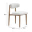 Chaise de salle à manger Bege - blanc