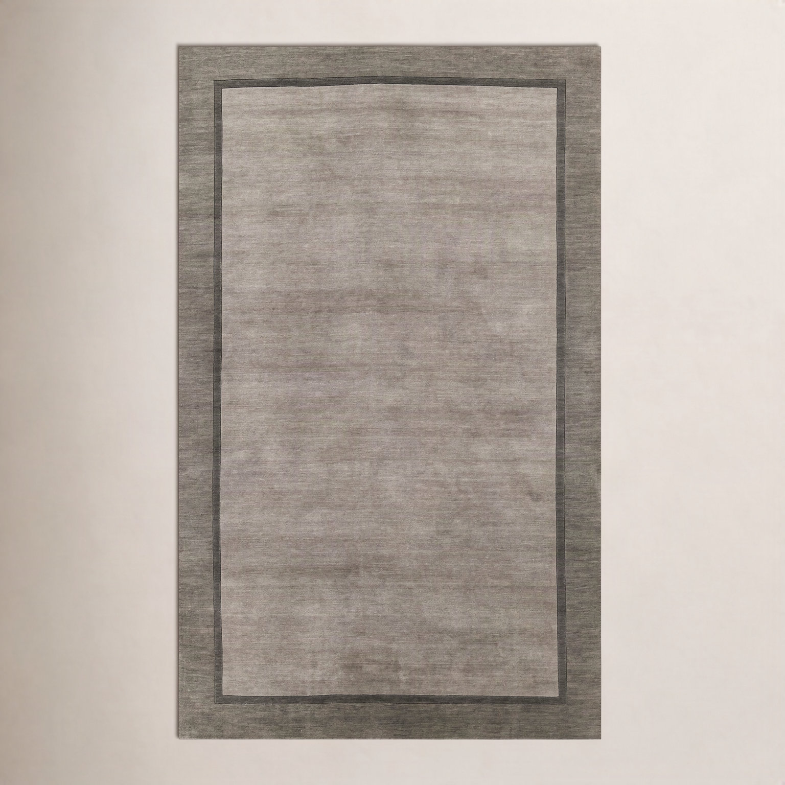 Zaley Gray Hand-Tufted Wool Rug, Rectangle 5' x 8'