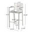Tabourets de bar d'extérieur durables avec structure en aluminium antirouille et sièges confortables, parfaits pour la terrasse et la piscine