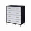 Commode décorative, commode élégante avec pieds en métal, commode de chambre à coucher avec 4 tiroirs de rangement