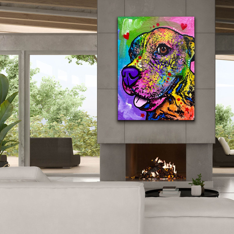 «Hey Cmere Love You» par Dean Russo, art mural sur toile, H 54 po x l 40 po x P 1,5 po
