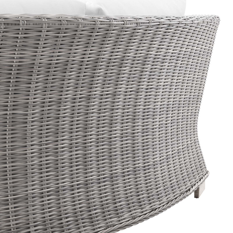 Chaise de coin d'extérieur Conway, Blanc