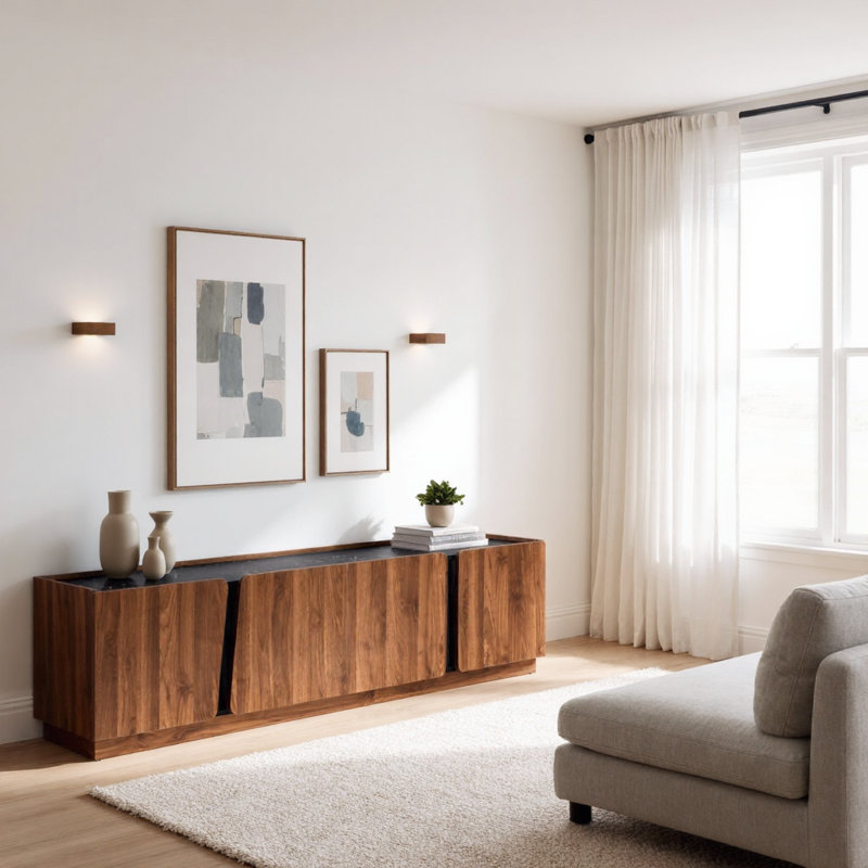 Armoire de rangement moderne de luxe Ucan Light, Bois brun foncé