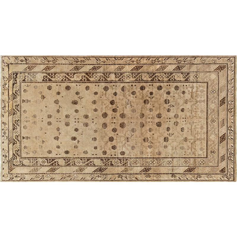 Vintage One-of-a-Kind Rectangle 5'7" X 10'2" Hand Knotted Area Rug