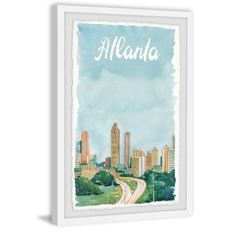 «Scenic Atlanta» - Cadre photo, reproduction d'art sur papier, H 36 po x l 24 po x 1,5 po