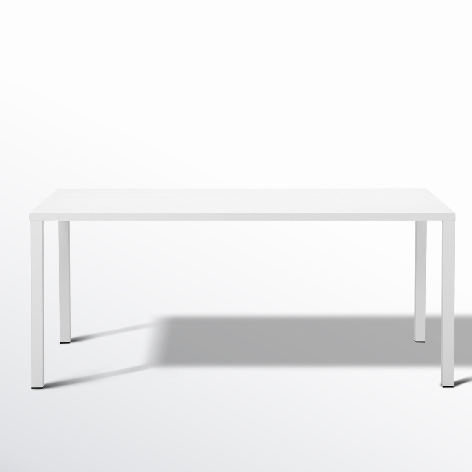 Ottie 71'' Aluminum Outdoor Dining Table, White
