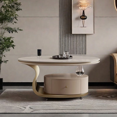 Light luxury design with wheel coffee table