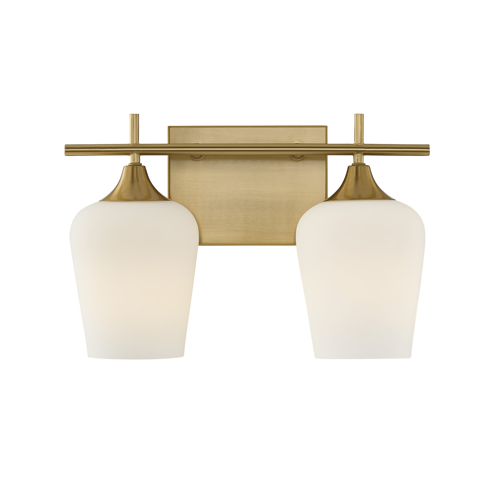 Breena Dimmable Vanity Light, White, Warm Brass