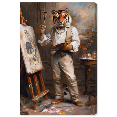«Painterly Tiger Canvas Vintage Portraits» par Art Remedy