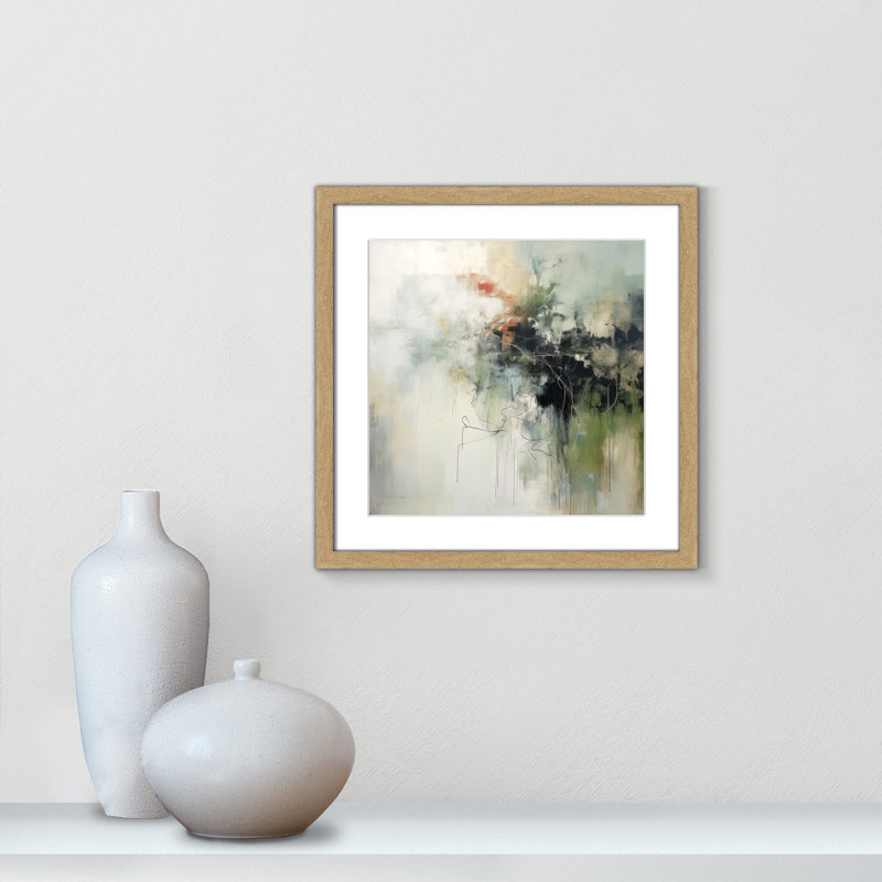 «Green Abstraction I Print» par Irena Orlov, Imprimé mat, Naturel, L 17 po x H 17 po
