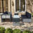 6-Piece Nesting Patio Set with Space-Saving Design, Steel Frame & Tempered Glass Table, Seating for 6