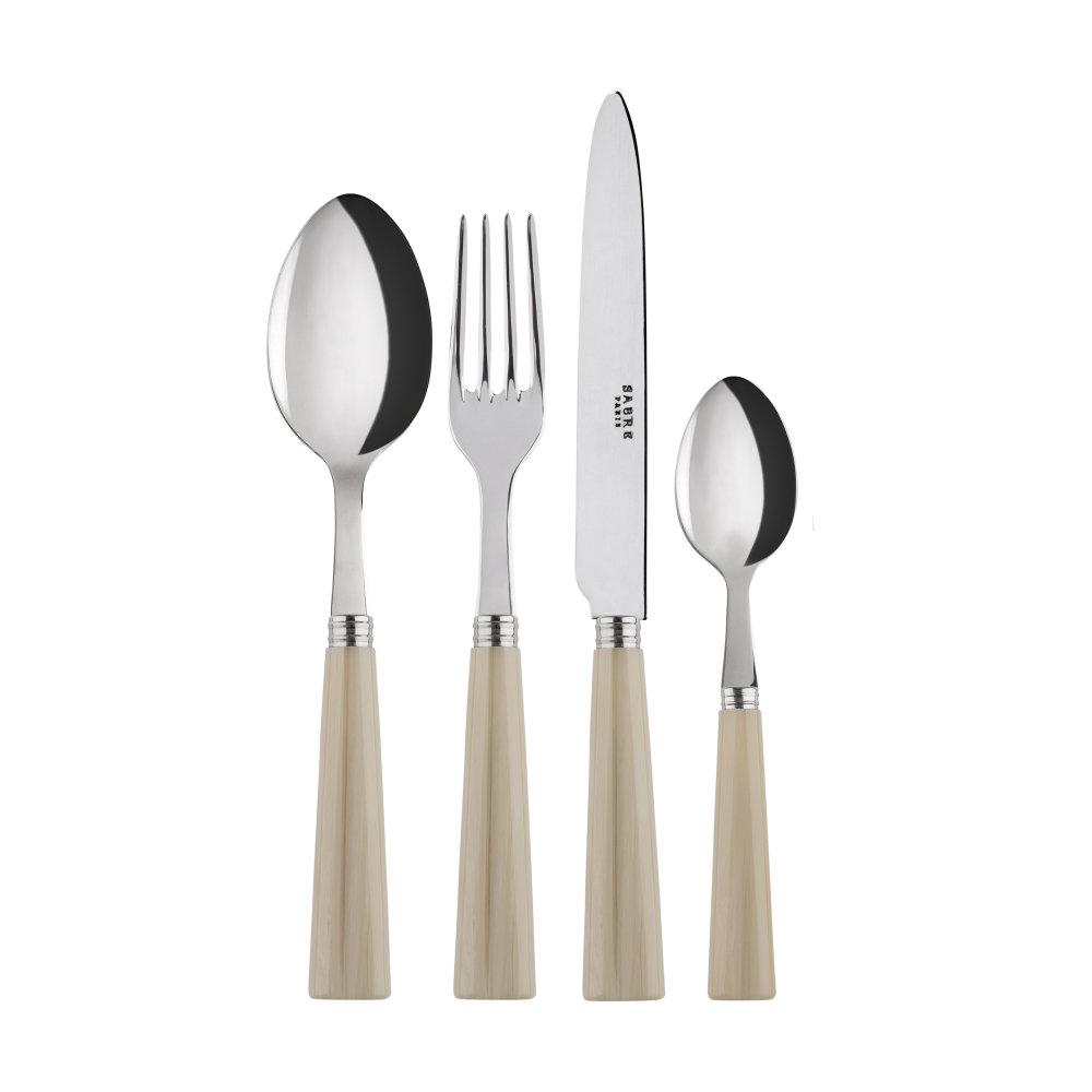 Sabre Paris 24-tlg. Besteckset Nature aus 18/10 Edelstahl für 6 Personen Farbe: Horn