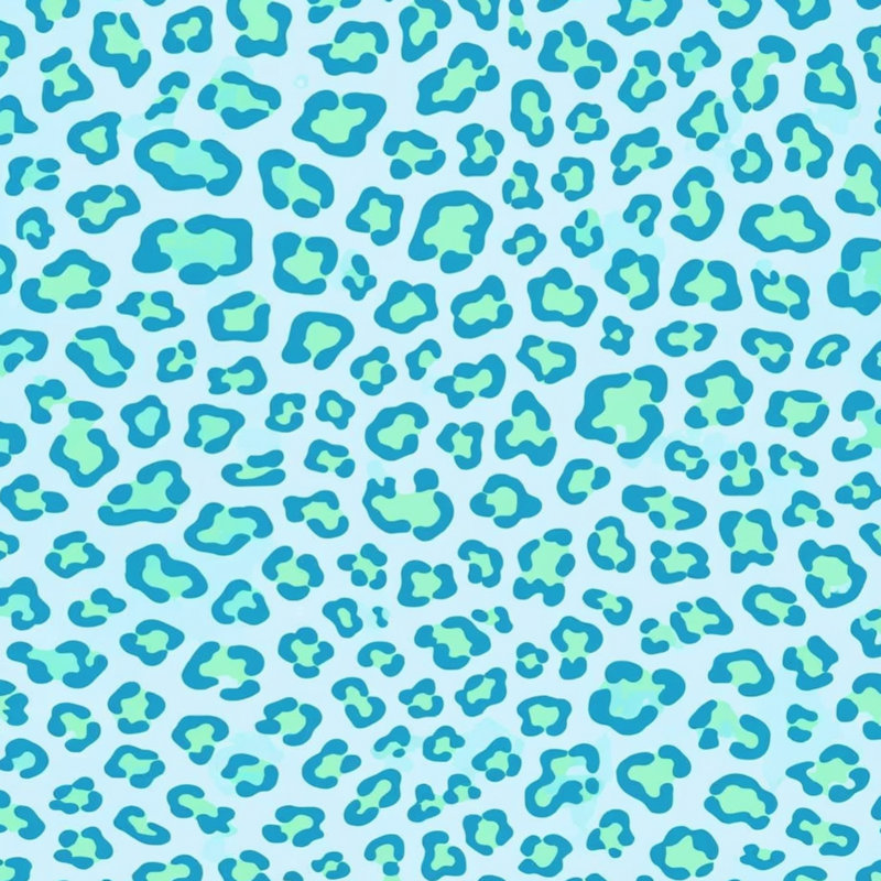 Tapis de bain à motif léopard, L 34 po x L 21 po, Light Blue Medium Green