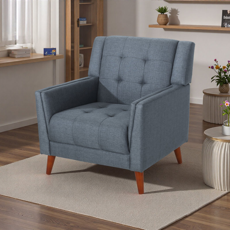 Fauteuil Mid-Century, Gris