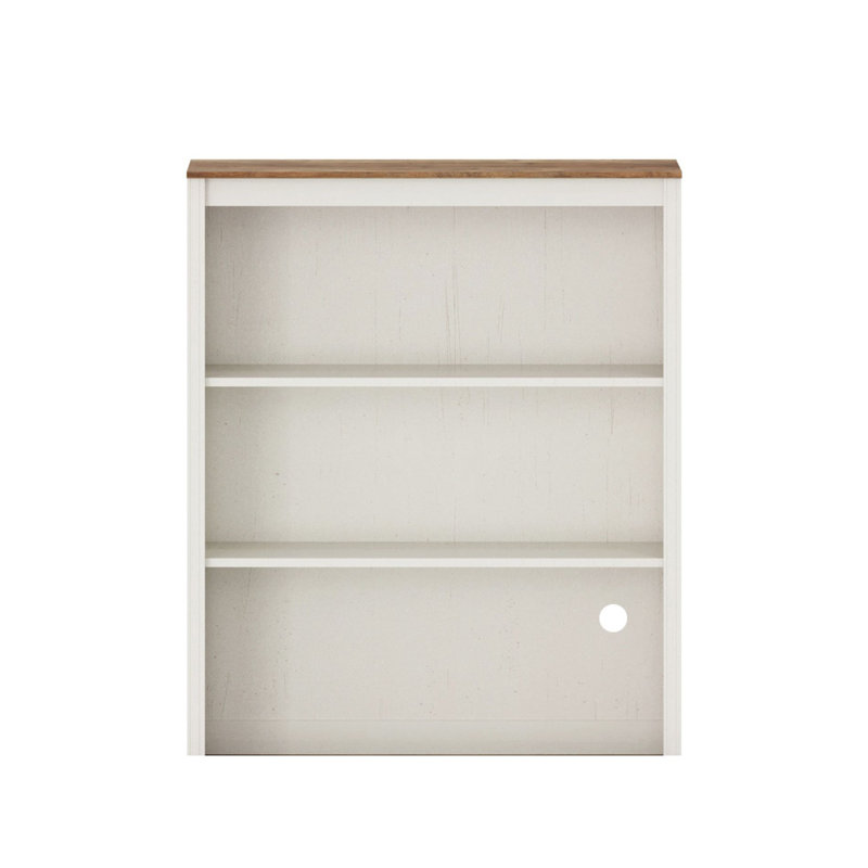 Bibliothèque blanche Scarlett avec 2 tablettes ouvertes, l 33,9 po, Blanc