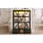 3-shelf Metal Open Bookcase With 2 Drawers And Led-337523233
