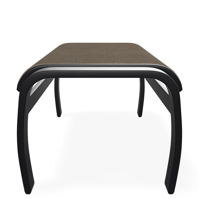 Belle Isle Sling Aluminum Frame Ottoman, Black, James
