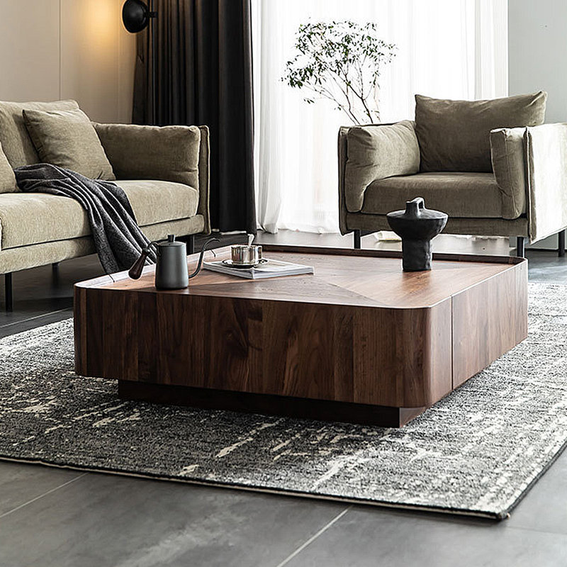 Table basse Minimalist, H 12,2 po x l 43,31 po x P 43,31 po