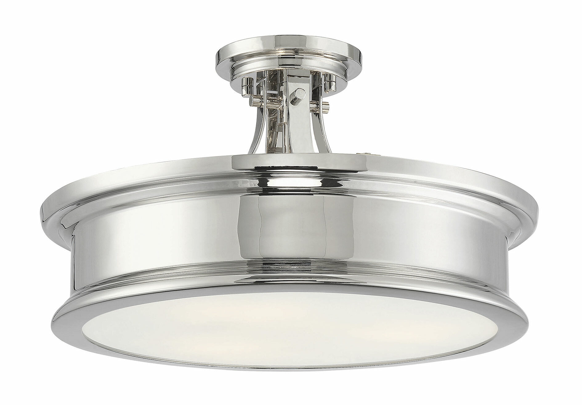 Rosanne 3 Light Glass Semi Flush Mount & Reviews | Birch Lane