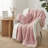 Dusty Rose Pink Heart Shaped Throw Pillow, Soft Faux Fur Decorative Accent Pillow