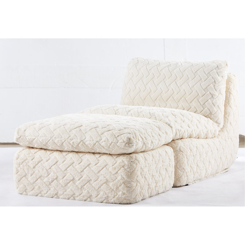 Foyer ergonomique pivotant, avec compression complète, velours côtelé blanc, largeur de 33,63 po, forme de compression confortable pour la zone de lecture, hauteur 34,61 po, tissu doux et doux pour la peau