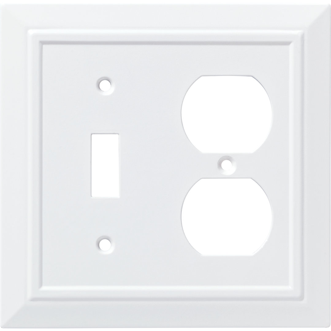 Classic Architecture 2-Gang Duplex Outlet / Toggle Light Switch Combination Wall Plate Franklin Brass 