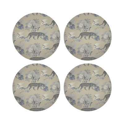 Leopard Walk Pebble 16" Vinyl Placemat