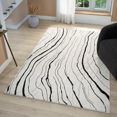 Tapis moderne à vagues abstraites