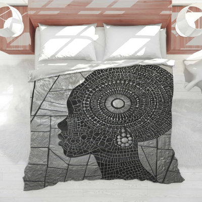 Mosaic Woman Silhouette Comforter